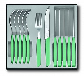 Набор из 12 столовых принадлежностей VICTORINOX Swiss Modern: 6 столовых ножей, 6 вилок 6.9096.11W41.12 