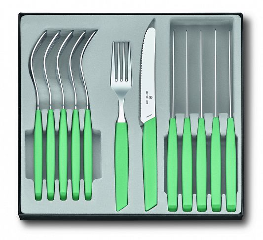 Набор из 12 столовых принадлежностей VICTORINOX Swiss Modern: 6 столовых ножей, 6 вилок 6.9096.11W41.12