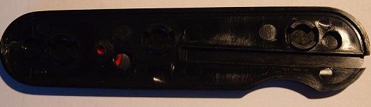 Накладка предняя для ножа Wenger 85мм с металлическим крестом черная PD-007