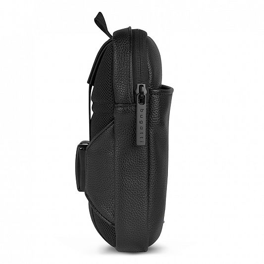 Сумка кросс-боди мужская BUGATTI RICO, черная, полиуретан, 15х3х20 см 49471001