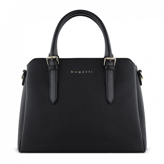 Сумка женская BUGATTI Ella, черная, полиуретан, 30х12х23 см 493623S01