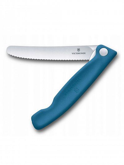 Складной нож для пикника VICTORINOX Swiss Classic, лезвие 11 см с волнистой кромкой, синий 6.7832.FC1