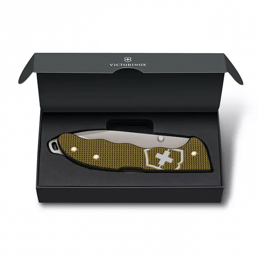 Коллекционный нож VICTORINOX Evoke Alox LE 2024 130 мм, 4 функции, коричневый 0.9415.L24