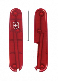Набор накладок для ножей Victorinox 91 мм C.3600.T3 C.3600.T4 красные полупрозрачные + булавка 