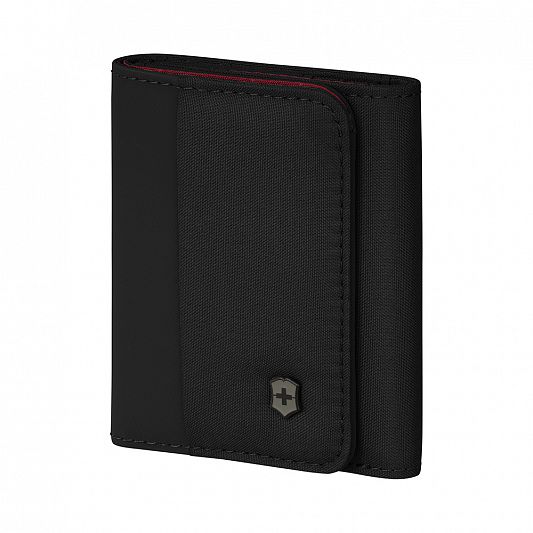 Бумажник VICTORINOX Travel Essentials Tri-Fold Wallet, чёрный, полиэстер, 9x2x10 см 653365