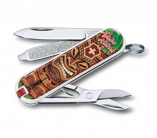 Нож брелок VICTORINOX 0.6223.L1809 Classic Aloha Kakou