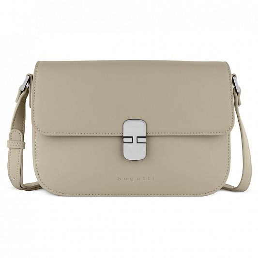 Сумка женская BUGATTI NELA, бежевая, полиуретан, 25х9х17,5 см 49384950