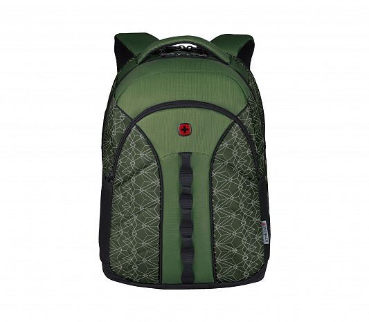 Стильный рюкзак WENGER Sun 610212 зеленый со светоотражающим принтом 27 л