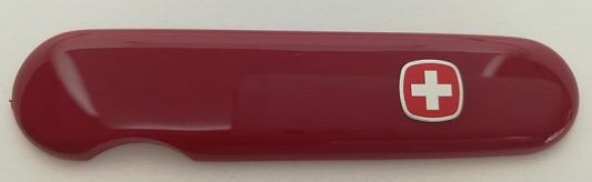 Накладка передняя для ножа Wenger 85мм с металлическим крестом красная PD-008-2
