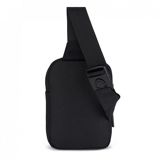 Сумка кросс-боди BUGATTI Blanc Delight, черная, нейлон RPET600D/тарпаулин/полиэстер, 14х3,5х18 см, 0,8 л 49452001