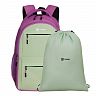 Рюкзак TORBER CLASS X, розовый/салатовый, 45 x 30 x 18 см + Мешок для сменной обуви в подарок! T2602-23-Gr-P
