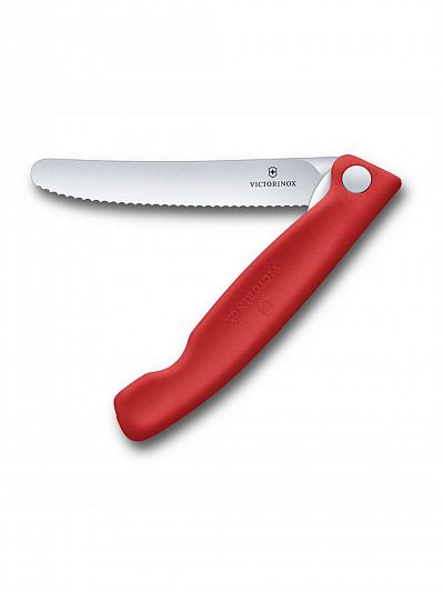 Складной нож для пикника VICTORINOX Swiss Classic, лезвие 11 см с волнистой кромкой, красный 6.7831.FC1