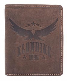 Бумажник KLONDIKE Don KD1008-03 натуральная кожа темно-коричневый 