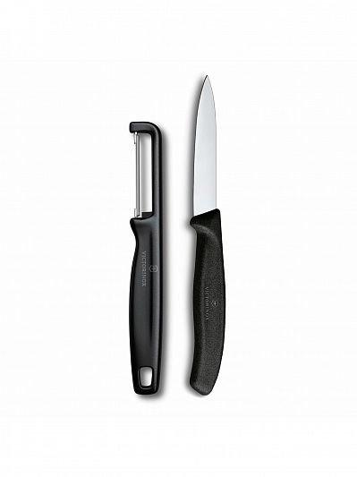 Набор для чистки овощей Victorinox Swiss Classic 2 предмета, черный, 6.7113.21