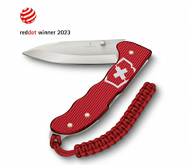 Нож складной VICTORINOX Evoke Alox 0.9415.D20 136 мм, 5 функций, с фиксатором лезвия, красный 