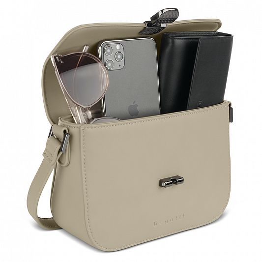 Сумка женская BUGATTI NELA, бежевая, полиуретан, 22х8х15,5 см 49384850