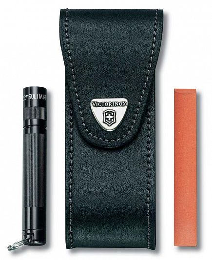 Чехол для ножей Victorinox 111 мм кожаный черный 4.0523.32
