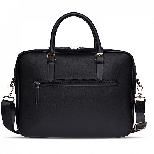 Портфель женский BUGATTI Ella 15', черный, полиуретан, 38х6х27,5 см 496626S01