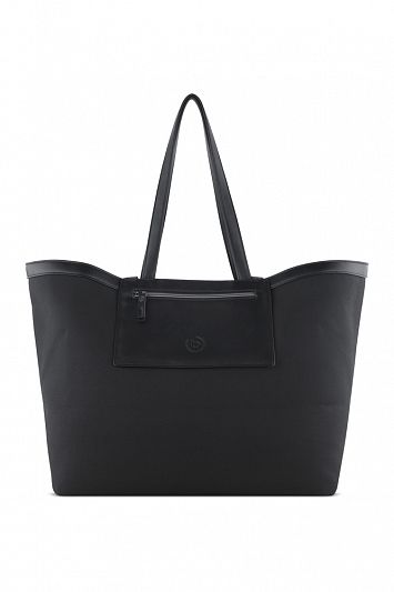Сумка-тоут женская большая BUGATTI Elena, черная, канвас, полиуретан, 58 x 22 x 31,5 см 49598001