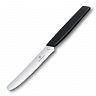Нож столовый VICTORINOX 6.9003.11W Swiss Modern волнистое лезвие 11 см черный