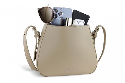 Сумка женская наплечная BUGATTI Luna, бежевая, полиуретан, 23 x 7,5 x 19,5 см 49586450