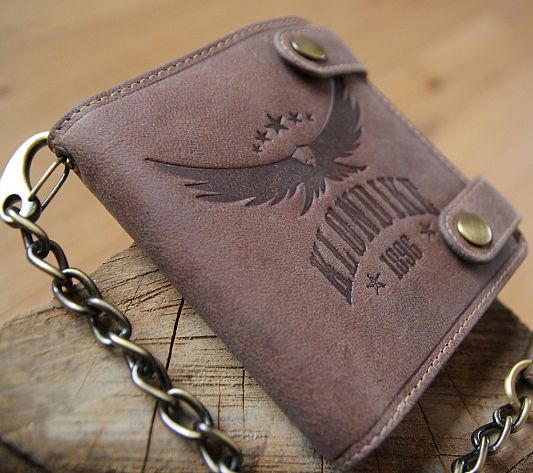 Бумажник KLONDIKE «Tim Eagle», натуральная кожа в светло-коричневом цвете, 10,5 х 12,5 х 2,5 см KD1023-02