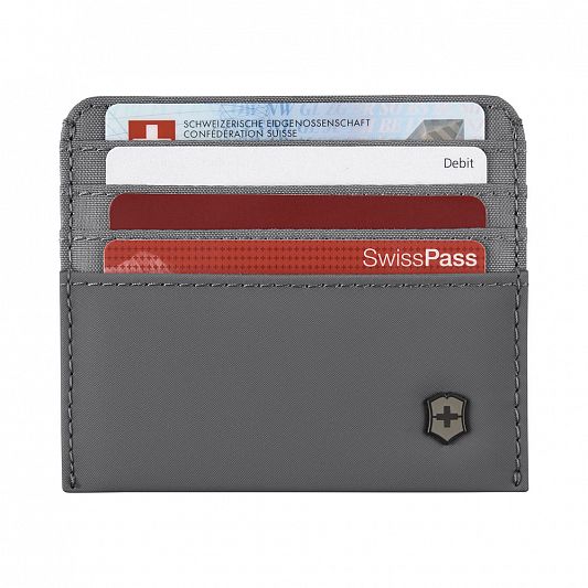Портмоне для кредитных карт VICTORINOX Travel Essentials Card Holder, серое, полиэстер, 11х1x9 см 653370