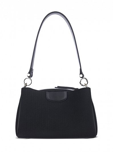 Сумка женская наплечная BUGATTI Leah, черная, полиуретан, 23х9х14,5 см 49605201