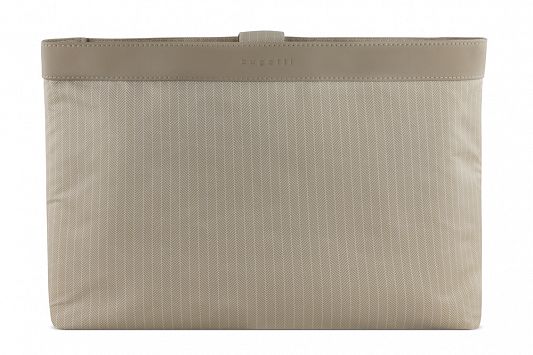 Бизнес-сумка женская наплечная BUGATTI Luna, бежевая, полиуретан, 40,5 x 14 x 30,5 см 49586150