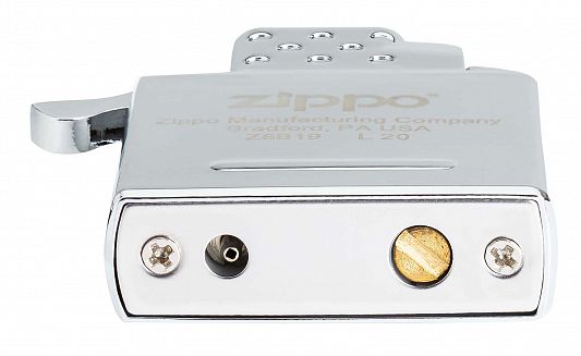 Газовый вставной блок для широкой зажигалки Zippo, одинарное жёлтое пламя, нержавеющая сталь 65807