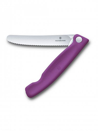 Складной нож для пикника VICTORINOX Swiss Classic, лезвие 11 см с волнистой кромкой, фиолетовый 6.7835.FC1