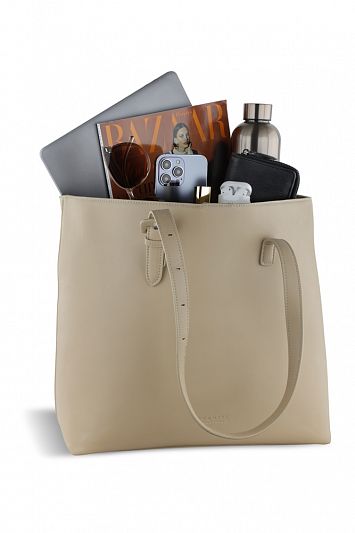 Бизнес-шоппер женский наплечный BUGATTI Luna, бежевый, полиуретан, 47 х 18 х 34 см 49586250