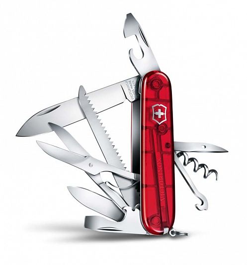 Нож складной Victorinox Huntsman красный полупрозрачный 1.3713.T