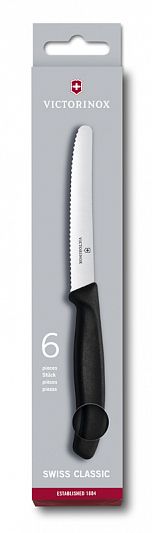 Набор из 6 столовых ножей VICTORINOX SwissClassic 6.7833.6 черный