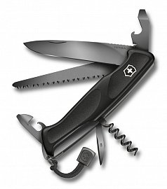 Нож складной VICTORINOX 0.9563.C31P RangerGrip 55 Onyx Black, 130 мм, 12 функций 