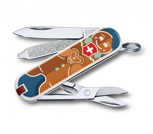 Нож брелок VICTORINOX 0.6223.L1909 Gingerbread Love