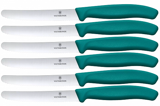 Набор ножей для овощей Victorinox Swiss Classic, 6 предметов, 6.7834.6C1 зеленый