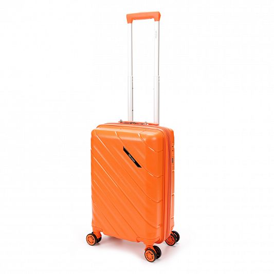 Чемодан TORBER В Отпуск, оранжевый, полипропилен, 36 х 21,5 х 55 см, 38 л T1908S-Orange