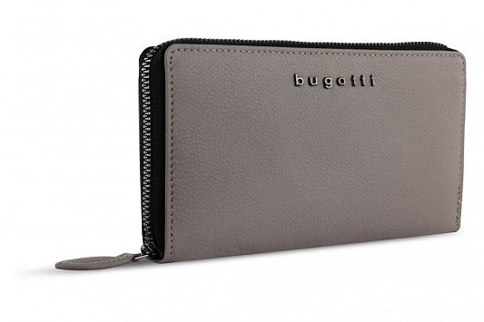 Кошелёк женский BUGATTI Bella, с RFID защитой, бежевый, воловья кожа/полиэстер, 18,5х2,5х10 см 49482262