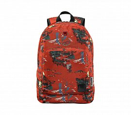 Молодежный рюкзак WENGER Crango 610194 с рисунком "Альпы" красный 24 л  