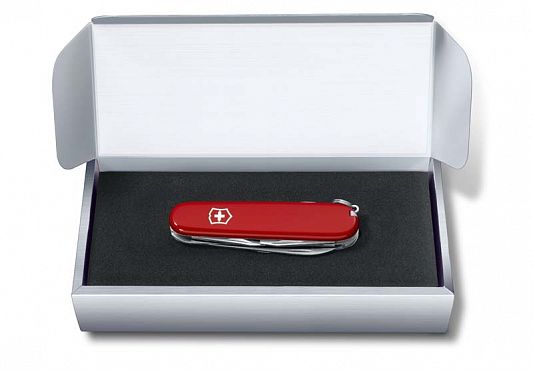 Подарочная коробка VICTORINOX для ножей 84-91 мм толщиной до 5 уровней, картонная, серебристая 4.0289.1