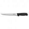 Нож филейный VICTORINOX Fibrox с гибким изогнутым лезвием 20 см, чёрный 5.3763.20