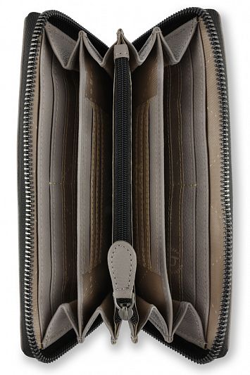 Кошелёк женский BUGATTI Bella, с RFID защитой, бежевый, воловья кожа/полиэстер, 18,5х2,5х10 см 49482262
