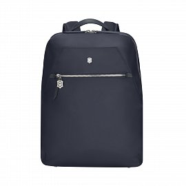 Рюкзак VICTORINOX Victoria Signature Compact Backpack, синий, нейлон/кожа, 30x16x38 см 612204 