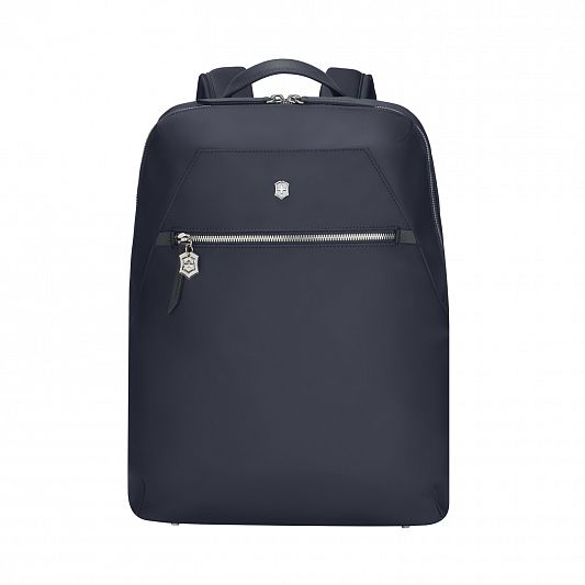 Рюкзак VICTORINOX Victoria Signature Compact Backpack, синий, нейлон/кожа, 30x16x38 см 612204