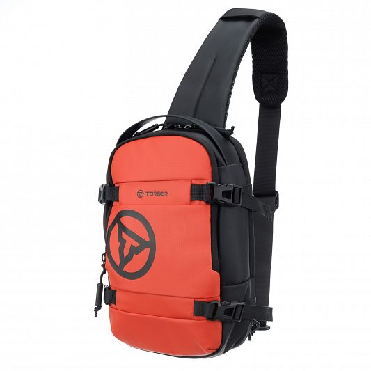 Рюкзак на одно плечо TORBER Xtreme TS1042OR, оранжевый/чёрный 5л 