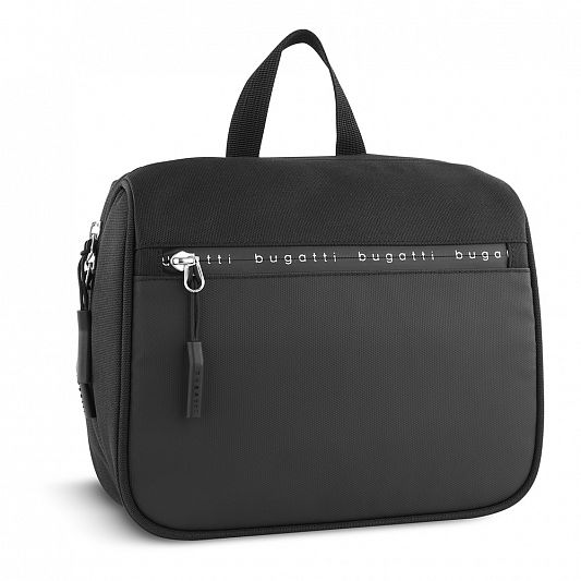 Несессер BUGATTI Blanc Delight, чёрный, нейлон RPET600D/тарпаулин/полиэстер, 24х9х21 см, 3,6 л 49451301