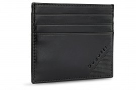 Портмоне для кредитных карт BUGATTI АРИСТОКРАТ | NOBILE, с защитой данных RFID, черное, натуральная воловья кожа, 10х0,3х8 см 49125001 