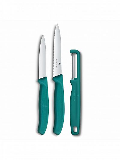 Набор ножей для овощей Victorinox Swiss Classic, 3 предмета, 6.7114.33C1 зеленый