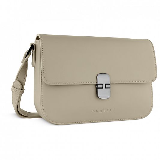 Сумка женская BUGATTI NELA, бежевая, полиуретан, 25х9х17,5 см 49384950